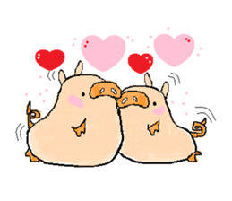 BiGuy of the pig carrying happiness sticker #5659701