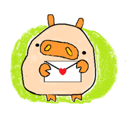 BiGuy of the pig carrying happiness sticker #5659703