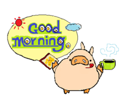 BiGuy of the pig carrying happiness sticker #5659704