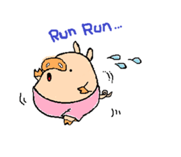 BiGuy of the pig carrying happiness sticker #5659716