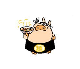 BiGuy of the pig carrying happiness sticker #5659719