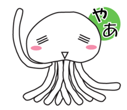 pretty jellyfish stamp sticker #5659925
