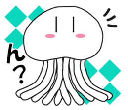 pretty jellyfish stamp sticker #5659934