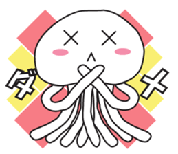 pretty jellyfish stamp sticker #5659953