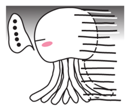 pretty jellyfish stamp sticker #5659955