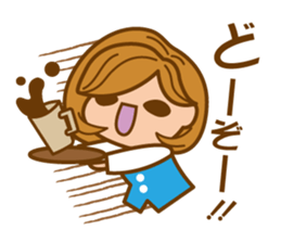cheerful working woman sticker #5660085