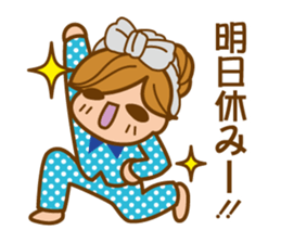 cheerful working woman sticker #5660121