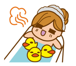 cheerful working woman sticker #5660122