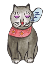 Happy cat with friend's sticker #5660326