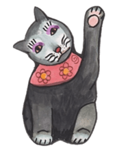 Happy cat with friend's sticker #5660327