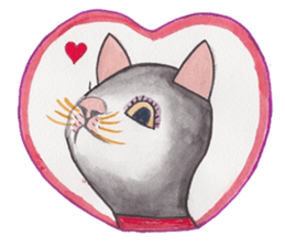 Happy cat with friend's sticker #5660329