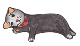 Happy cat with friend's sticker #5660336