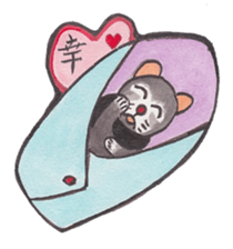 Happy cat with friend's sticker #5660343