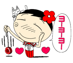 Kokeshi doll of school life 6th sticker #5661124