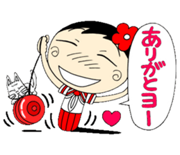 Kokeshi doll of school life 6th sticker #5661125