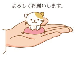 Cat riding a hand sticker #5661884
