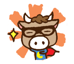 FrungFringMan And The Cow sticker #5665002