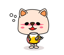 lovely round eyes dog sticker #5667439