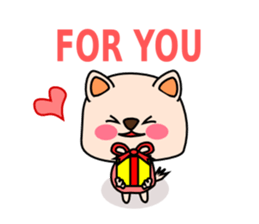 lovely round eyes dog sticker #5667460