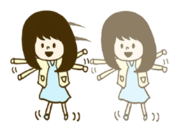 preppie girl sticker #5668355