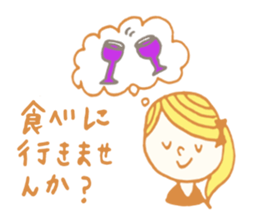 preppie girl sticker #5668363