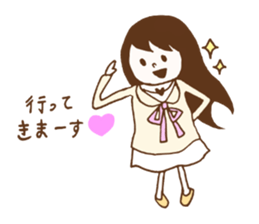 preppie girl sticker #5668364