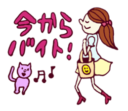 preppie girl sticker #5668365