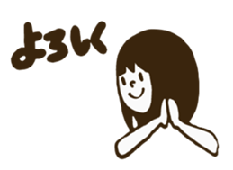 preppie girl sticker #5668372