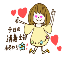 preppie girl sticker #5668375