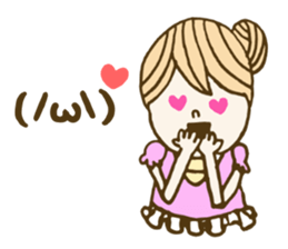 preppie girl sticker #5668381