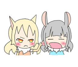 Four Animals girls sticker #5668408