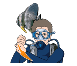 SCUBA Diving Hand Signals sticker #5668769