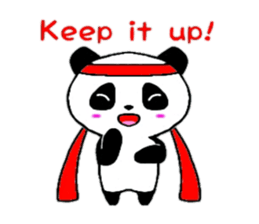 Cheer panda (english version) sticker #5670168