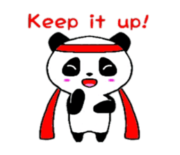 Cheer panda (english version) sticker #5670168