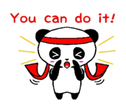 Cheer panda (english version) sticker #5670179