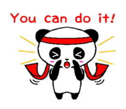 Cheer panda (english version) sticker #5670179