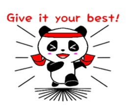 Cheer panda (english version) sticker #5670192