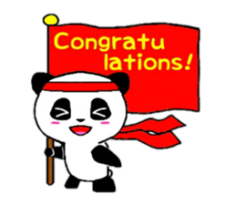 Cheer panda (english version) sticker #5670198