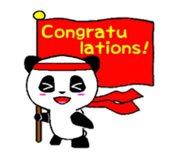 Cheer panda (english version) sticker #5670198