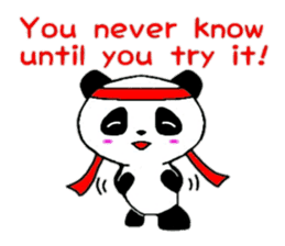 Cheer panda (english version) sticker #5670201