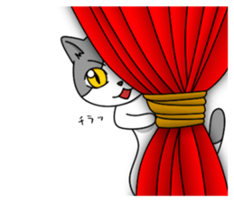 Cello cat Klaus sticker #5672861