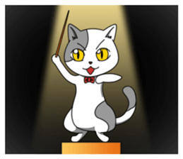 Cello cat Klaus sticker #5672862