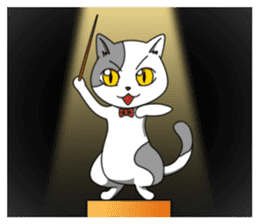 Cello cat Klaus sticker #5672862