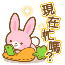 pink colored rabbit-Chinese (Traditional sticker #5673706