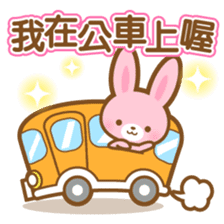 pink colored rabbit-Chinese (Traditional sticker #5673719