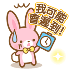 pink colored rabbit-Chinese (Traditional sticker #5673724