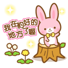 pink colored rabbit-Chinese (Traditional sticker #5673731