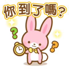 pink colored rabbit-Chinese (Traditional sticker #5673738