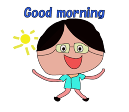 Grandfather whom Wakana wrote sticker #5673900