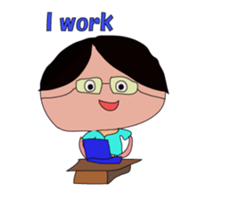 Grandfather whom Wakana wrote sticker #5673927